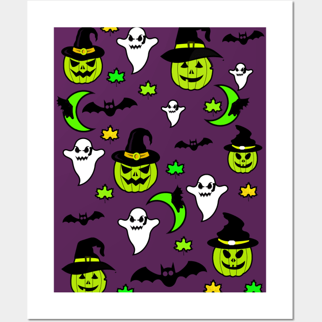 halloween pattern Wall Art by loulousworld